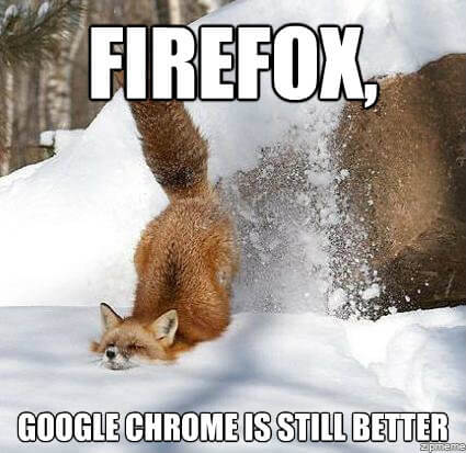Je laisse tomber Firefox pour Chrome