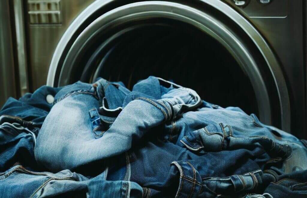 jean machine à laver